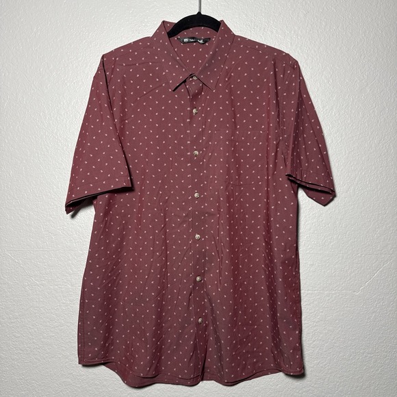 Travis Mathew Not Your Best Shirt Men L Button Up Short Sleeve Arrow Lot Of 2 - Picture 3 of 9